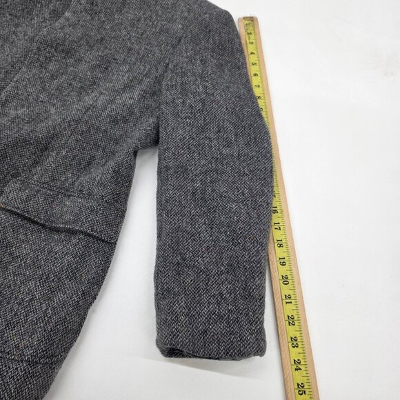 Vintage Barrington Wool Jacket Mens 38R Gray Herringbone Tweed Blazer Structured - Picture 14 of 15
